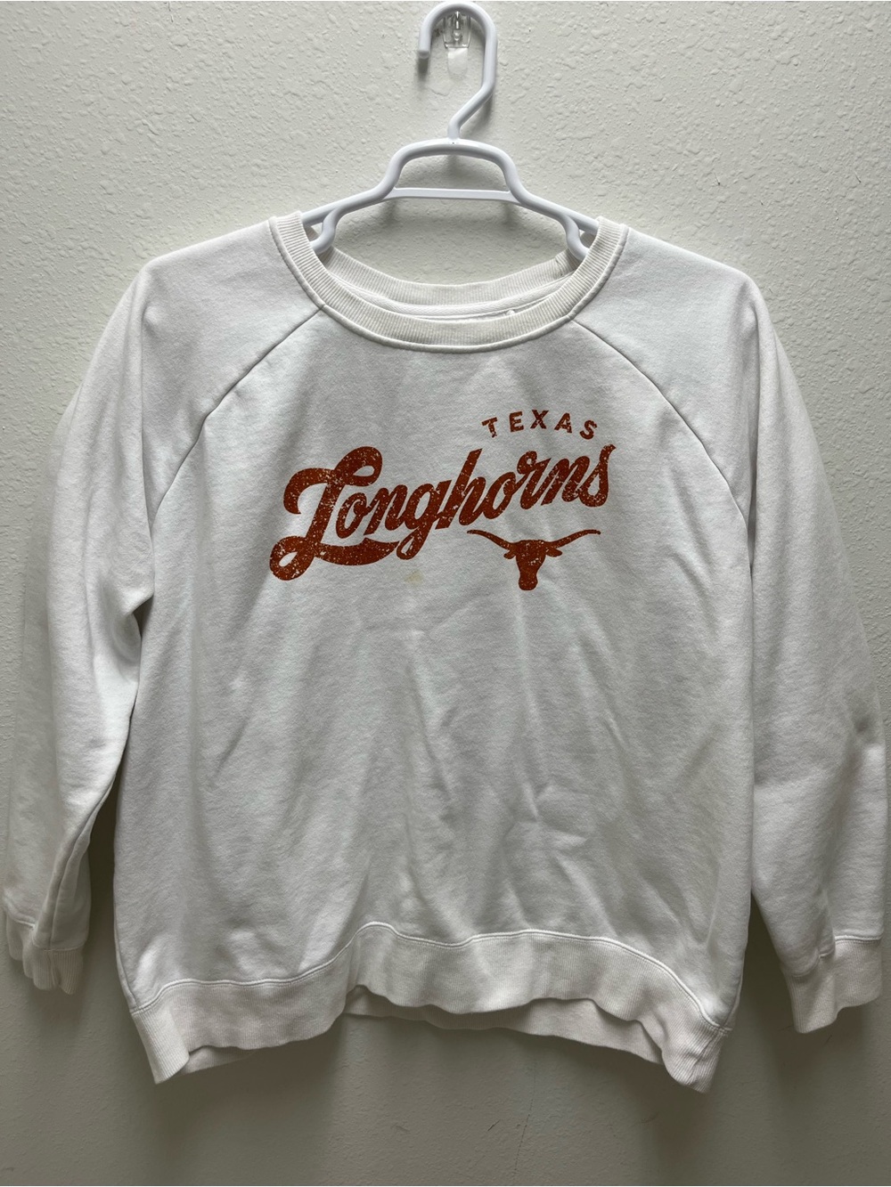 We Are Texas - Texas Longhorns Women's White Orange Crewneck Sweatshirt Size 2XL